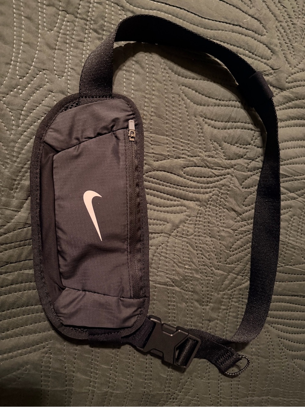 Nike Black Crossbody Sling Bag with White Swoosh